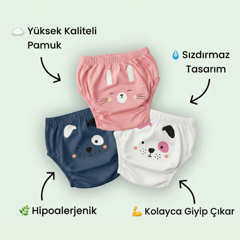 PotiBaby® Yıkanabilir Tuvalet Eğitim Külotu